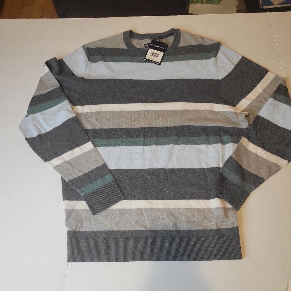 Oxford Golf Iron Gate Heather Sweater Shirt Size XS cashmere cotton
